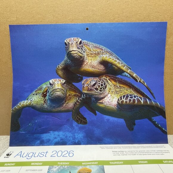 NWOT World Wildlife Fund 16-Mo. Wall Calendar, 9/2025 - 12/2026, 11"T x 8 1/2"W - Picture 11 of 16